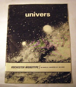 UNIVERS ROCHESTER MONOTYPE-typography,printing,press,design - Imagen 1 de 2