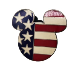 Disney USA Flag Mickey Mouse 2002 Trading Pin Brooch Red White Blue Patriotic - Picture 1 of 4