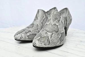 Rialto Sarina Women's High Heels Ankle Booties Sz 7.5 Block Heel Snake Print NEW - Picture 1 of 9