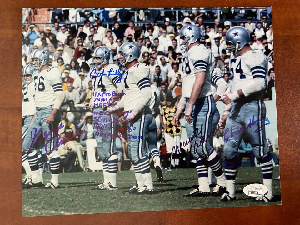 Bob Lilly, Chuck Howley & Maury Youmans, George Andrie signed DALLAS COWBOYS Pic - Image 1 of 1