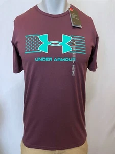 Under Armour Shirt Mens Small Medium Purple Pink Athletic Fit Soft - Picture 1 of 26