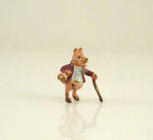 Old 30s Franz Bergmann Vienna ULTRA TINY 17mm PIG IN SUIT Gentleman Brass Bronze - Picture 1 of 4