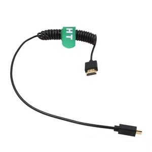 Micro HDMI to HDMI 8K Coil Cable for Canon R5C Camera to ATOMOS Ninja V Monitor - Picture 1 of 2