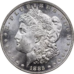 Morgan Silver Dollar 1885 PCGS MS-63 Proof-Like! Blast White! Great eye appeal! - Picture 1 of 6