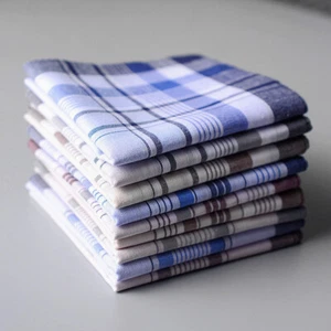 10Pcs Men Handkerchiefs Classic Hankies Hanky Pocket Square Handkerchief Random - Picture 1 of 4