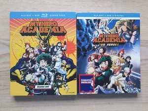 My Hero Academia Season One + Two Heroes Blu Ray + DVD REGION 1/A - Foto 1 di 2