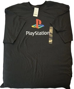 PlayStation T-Shirt Größe: 2XL Vintage Style neu mit Etikett schwarz PS Logo XXL T-Shirt - Bild 1 von 2