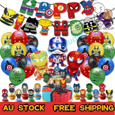 Marvel Party Hero Ironman Batman Spiderman Foil Balloon Kids Birthday Party - image 1 of 3