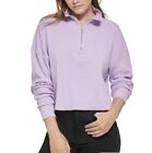 NWT Calvin Klein Jeans Women's Waffle-Knit Half-Zip Long Sleeve Purple Top SzXL