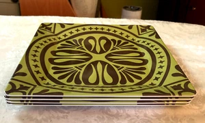 NEU 4er Set Melamin Bunt Sommer Abendessen Servierteller 9,75" Quadratisch SCHÖN! - Bild 1 von 5