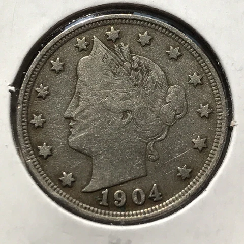 1904 Liberty Head Nickel 5c Better Grade #10736 Cover