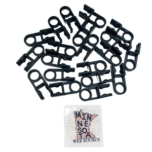 20 Knex Black Hinge Half Clips Only - Standard K'nex Rare Replacement Parts - Picture 1 of 3