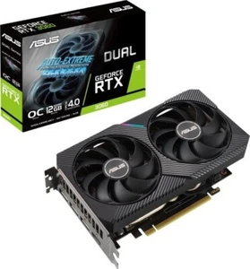 Asus Dual GeForce RTX 3060 V2 OC Edition Video Card GDDR6 12GB 15 Gbps 192 bit - Picture 1 of 4