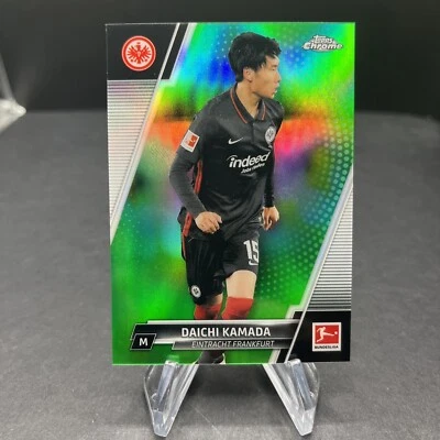 2021-22 Topps Chrome Bundesliga Daichi Kamada Green Wave /99 FRANKFURT #39   - Image 1 of 3