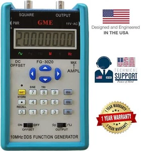 GME FG-3010 10MHz Portable DDS Function Generator w/ 12Vp-p USA Support - Picture 1 of 1