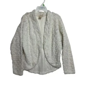 Girls Self Esteem White Cardigan Sweater Size Small - Picture 1 of 5