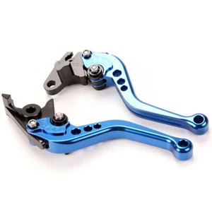 For YAMAHA YZF R1 (1998-2014) 2013 2012 Short Brake Clutch Levers Blue Black - Foto 1 di 12