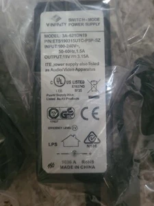 120volt AC Adapter For V-INFINITY 3A-621DN19 Output 19volt 3.15amp - Picture 1 of 6