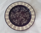 Temptations By Tara Blue Floral Lace Dinner Plates 10.5 inch Eggplant Purple
