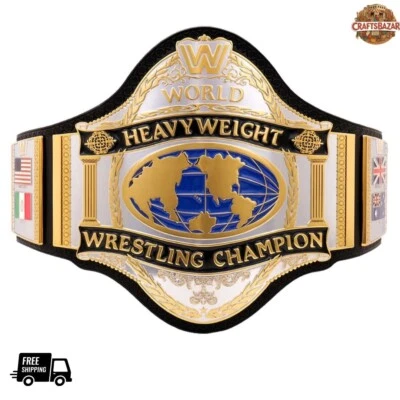HULK HOGAN RETRO 1986 WORLD WRESTLING CHAMPIONSHIP REPLICA TITLE BELT BRASS 2MM - Bild 1 von 4
