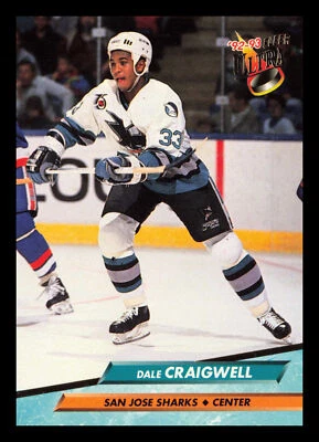 Dale Craigwell #192 1992-93 Ultra San Jose Sharks Hockey - Image 1 of 2