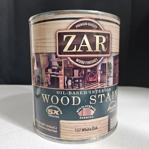 (1) Zar White Oak 137 Interior Wood Stain 1 Quart - DENTED - Picture 1 of 4