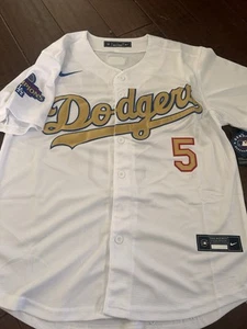 Freddie Freeman Adult Dodgers Gold Jersey Size Small - Picture 1 of 2
