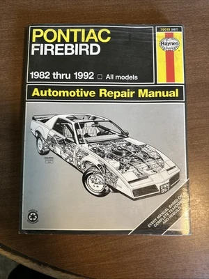 De colección Haynes Manual de Reparación Pontiac Firebird 1982-1992 Todos los Modelos 79019 NUEVO SELLADO Foto 1 de 4