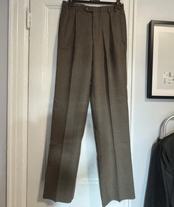 Pal Zileri Hose Herren Plissee unvollendeter Saum Größe 32 Made In Italy - Bild 1 von 8