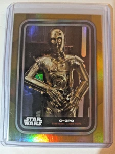 2023 Topps Star Wars - C-3PO #94 - Gold Foildboard Holo Chrome - COLOR MATCH - Picture 1 of 2