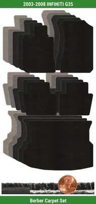 Lloyd Custom Berber Carpet Mat Set for 2003-2008 INFINITI G35 (5 pieces) #T2H - Image 1 of 4