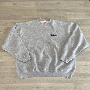 Vintage 1990’s Wilson Blank Gray Logo Crewneck Sweatshirt Size XL - Bild 1 von 10