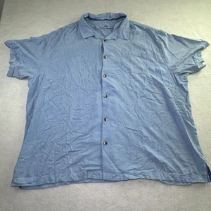 Tommy Bahama Para Hombre 3XL Azul Seda Hawaiana Bolsillo Abotonado Floral Playa Verano - Imagen 1 de 7