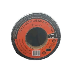 Wirefy 3/4" Heat Shrink Tubing - Large Diameter - (3:1) - Adhesive Lined 50'  - Picture 1 of 1