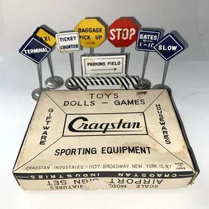 Cragstan Flughafen Blechschild Set Maßstab Modell Miniaturen mit Box ~ Made in Japan - Bild 1 von 19