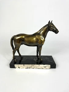 Alte Messing Figur Ehrenpreis Landeszuchtstutenschau Stute Pferd Skulptur Wels - Bild 1 von 14