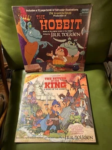 JRR TOLKIEN Return Of The King, The Hobbit Storybook 2LP VINYL LOT VG+ - Picture 1 of 4