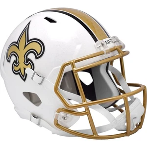 New Orleans Saints White Alternate 2025 Speed Replica Full Size Football Helmet  - Picture 1 of 3