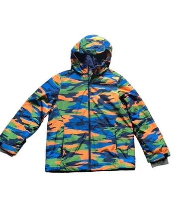 Chaqueta aislante Lands End con capucha para jóvenes niños grande 10-12 nueva Foto 1 de 4