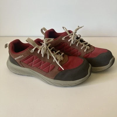 Merrell Alpine Sneakers Women 10.5 Carbon Fiber Work Shoe Tortoise Red/Brown - Image 1 of 4