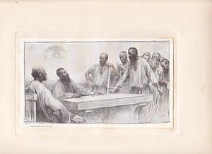 Gravure Eugène BURNAND dans la vigne paraboles - Bild 1 von 1