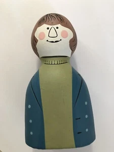 Alcancía de cerámica vintage de mediados de siglo para niño niña figura GOGO - Imagen 1 de 12