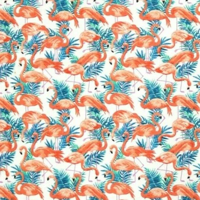 TELA DE FRANELA FLAMENCOS POR MEDIA YARDA Foto 1 de 2