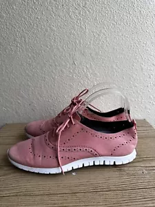 Cole Haan Womens Zerogrand Wing Ox Citrus Red Nubuck Size 9 B W02580 Pre-Owned - Picture 1 of 24