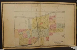 Kansas  Miami County Map Oswatomie Double Page 1901    Y9#70 - Picture 1 of 1