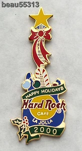 HARD ROCK CAFE 2000 HAPPY HOLIDAYS LA JOLLA CALIFORNIA JACKET VEST PIN - Picture 1 of 1