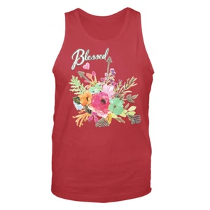 Gesegnet Christlich Religiös Gott Bibel Kirche Jesus Christus Grafik Tank Top - Bild 1 von 8