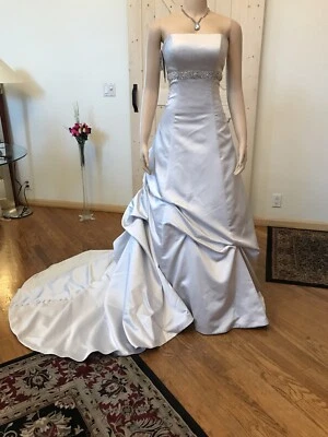 NWT Size 6 Alfred Angelo Princess Wedding Dress Color Is Silver Frost Say Yes! - Image 1 of 4