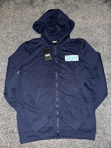 NWT Mens DKNY Hoodie, Size Small, Icemen, Pockets, Logo, Zip Up, Cotton (71) - Picture 1 of 5