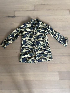 BAPE 1st Camo Rain Trench Coat Green Size L - Picture 1 of 6